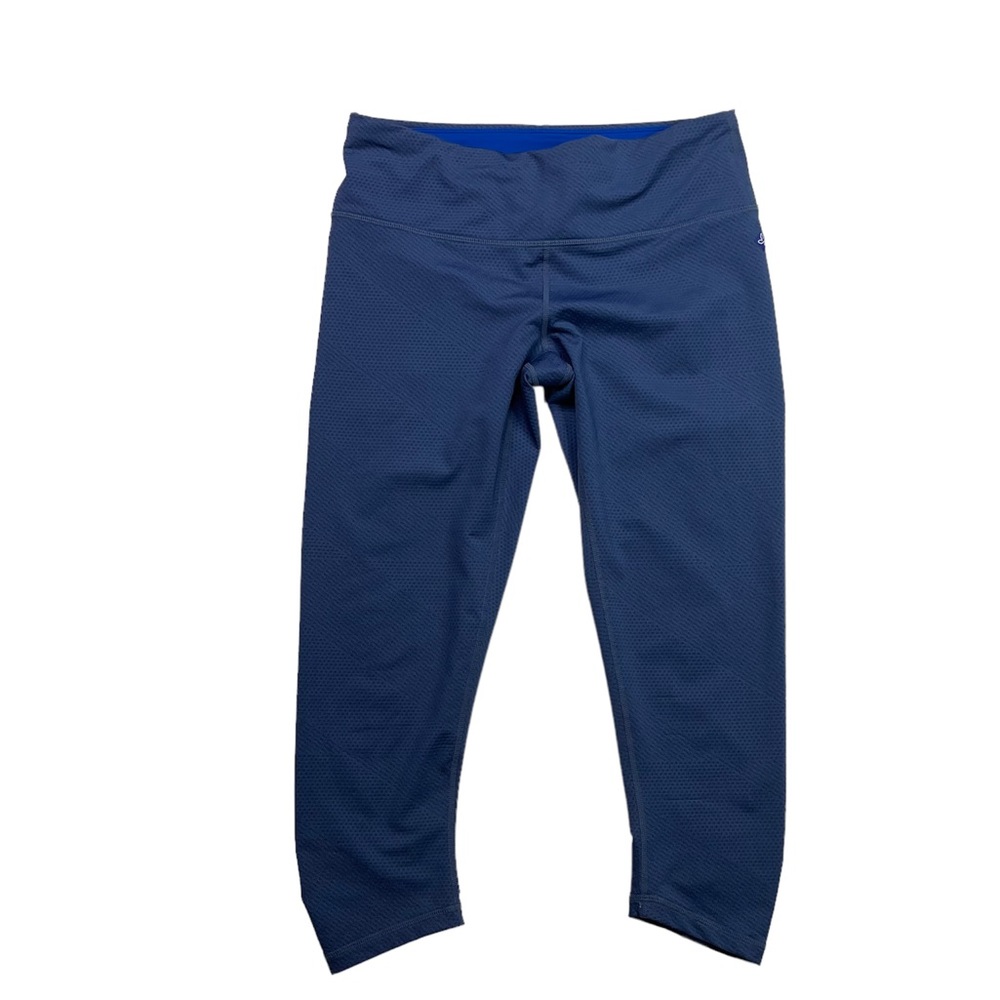 prAna Womens leggings Size MEDIUM blue Ruched Ankle waist workout pants M
